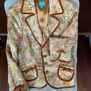 Classiques entier Yellow Gold Oriental Satin Jacquard Jacket